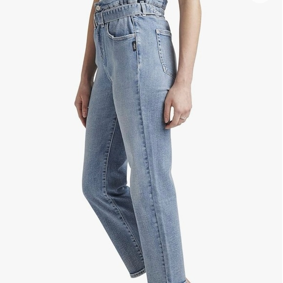 Silver Brand Jeans Co. Paper Bag Straight Cropped Jeans 27 - Picture 3 of 13